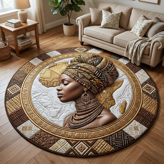 Melanin Goddess Quilted Round Mat GFTOTP18202
