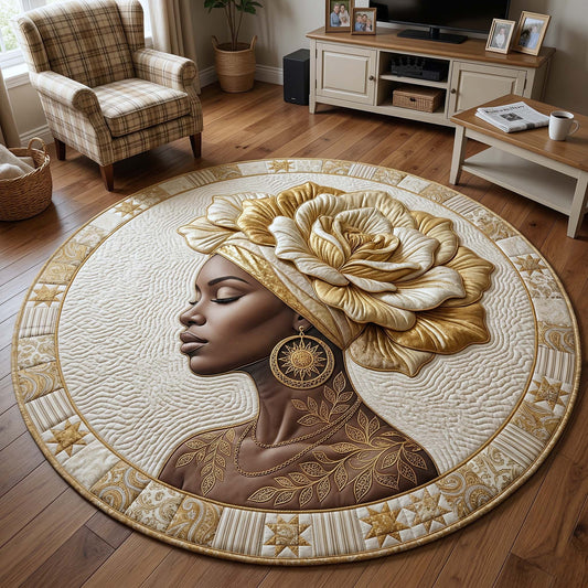 Melanin Goddess Quilted Round Mat GFTOTP18205