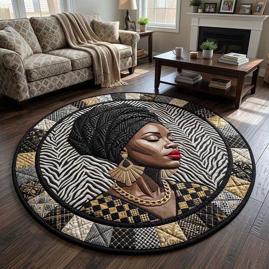 Melanin Goddess Quilted Round Mat GFTOTP18207