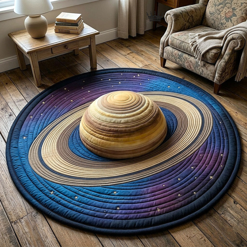Stellar Saturn Quilted Round Mat GFTOTP18263