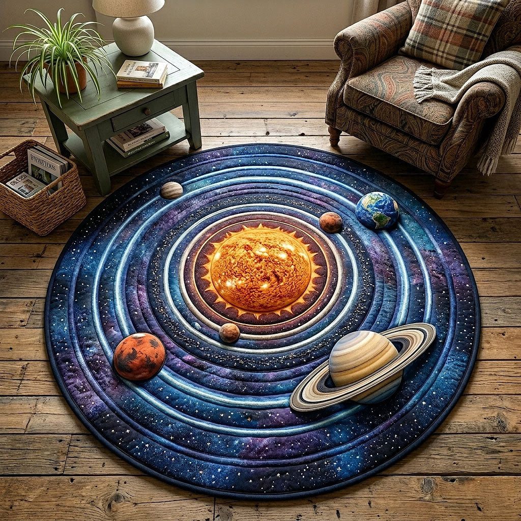Cosmic Orbit Quilted Round Mat GFTOTP18264