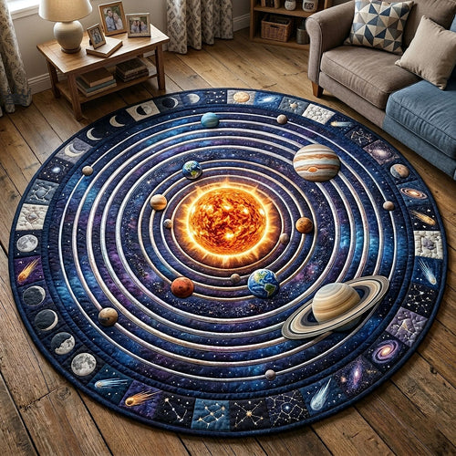 Cosmic Orbit Quilted Round Mat GFTOTP18265