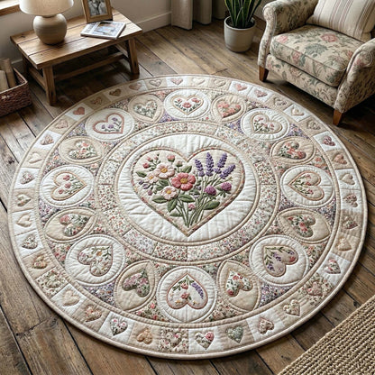 Flower Patchwork Quilted Round Mat GFTOTP18298