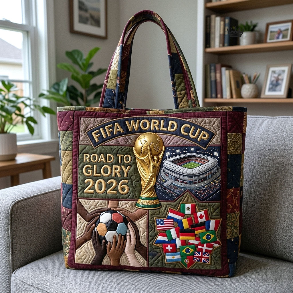 Global Football Quilted Tote Bag GFTOTP18438