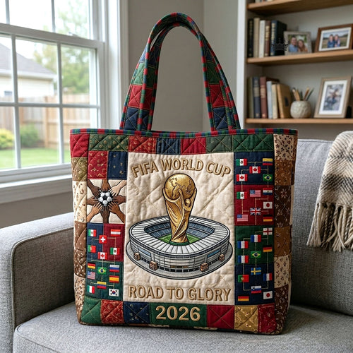 Global Football Quilted Tote Bag GFTOTP18440