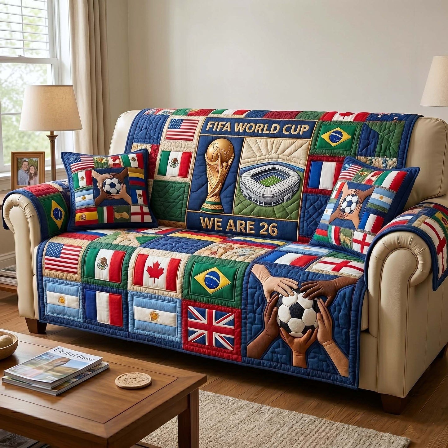 World Championship Quilted Sofa Cover GFTOTP18483
