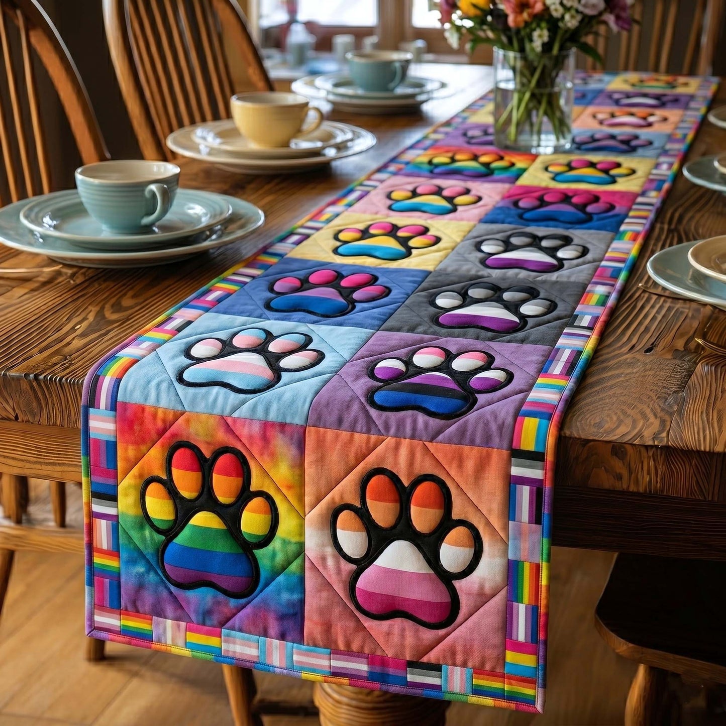 Rainbow Pride Quilted Table Runner GFTOTP18591
