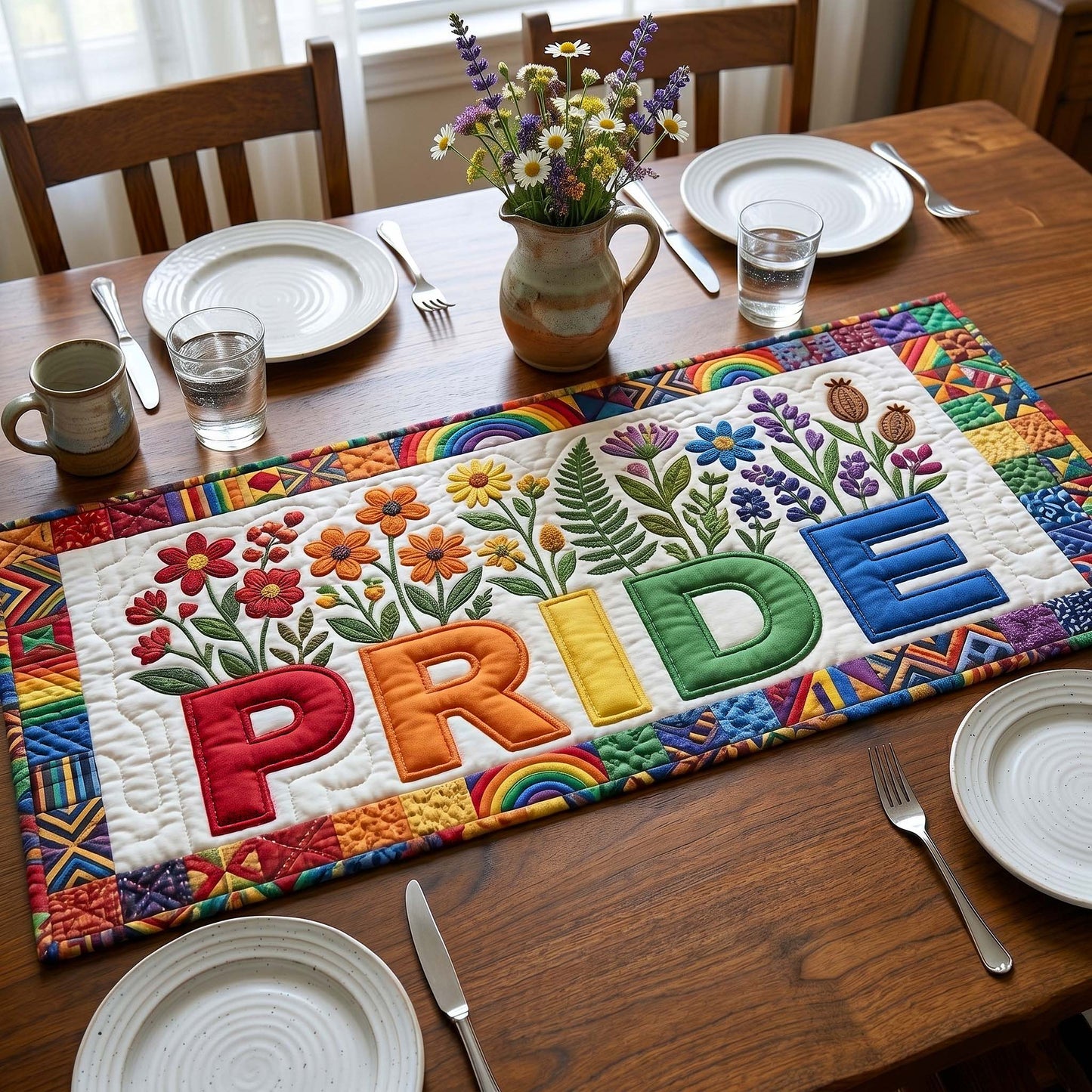 Rainbow Pride Quilted Table Runner GFTOTP18592