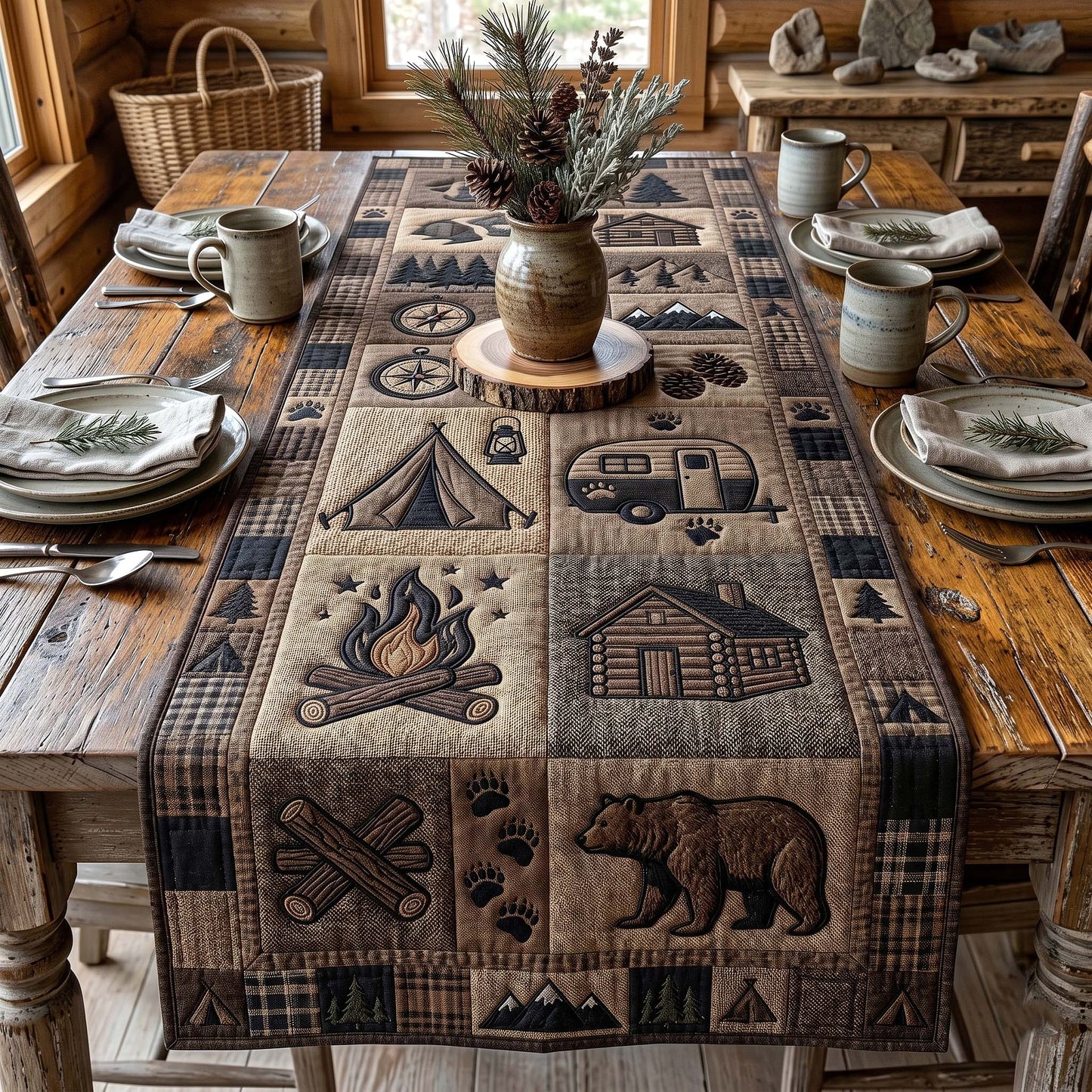 Camp Escape Quilted Table Runner GFTOTP18620