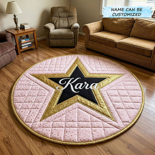 Hollywood Walk of Fame Quilted Round Mat QTCUZ GFTOTP18653