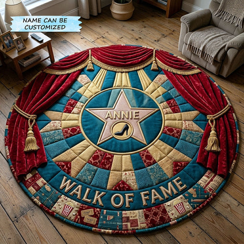 Hollywood Walk of Fame Quilted Round Mat QTCUZ GFTOTP18656