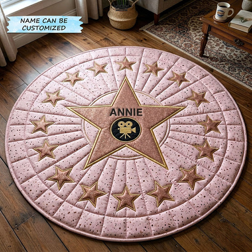 Hollywood Walk of Fame Quilted Round Mat QTCUZ GFTOTP18657