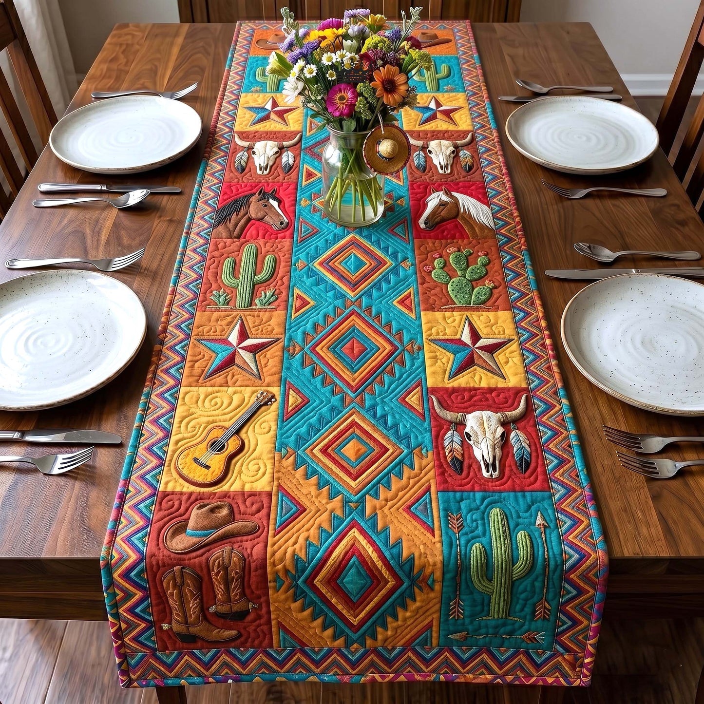 Dusty Mesa Quilted Table Runner GFTOTP18658