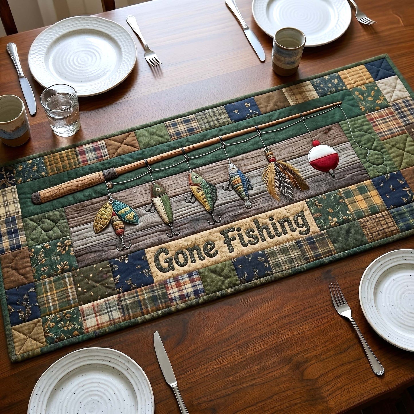 Reel Life Quilted Table Runner GFTOTP18669