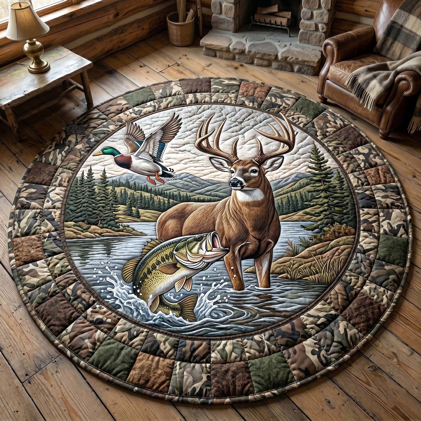 Wild Pursuit Quilted Round Mat GFTOTP18676