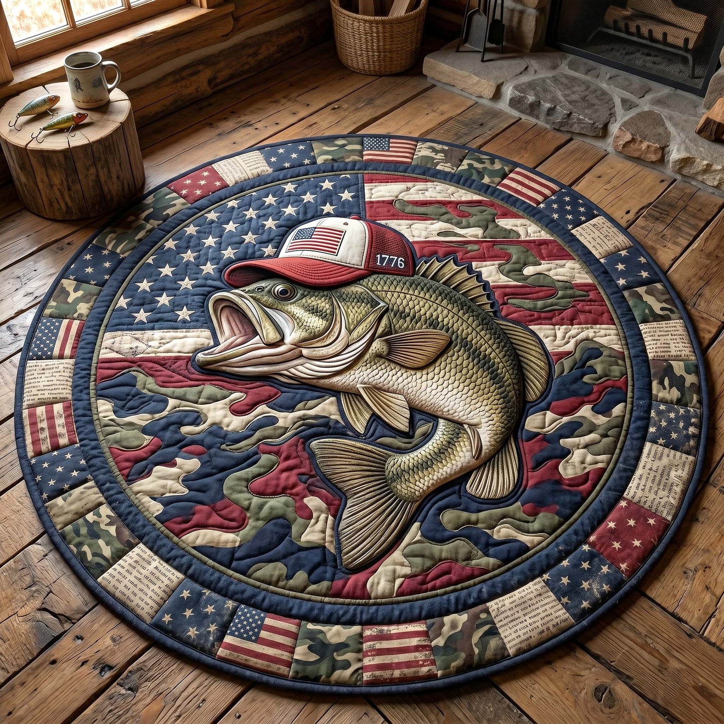 Freedom Catch Quilted Round Mat GFTOTP18678