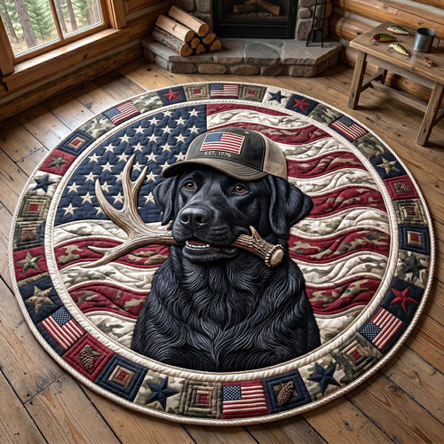 Hunting Lab Quilted Round Mat GFTOTP18679
