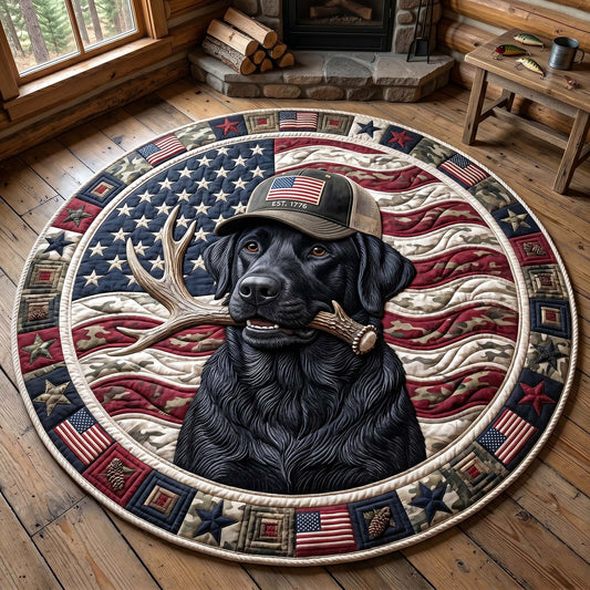 Hunting Lab Quilted Round Mat GFTOTP18679