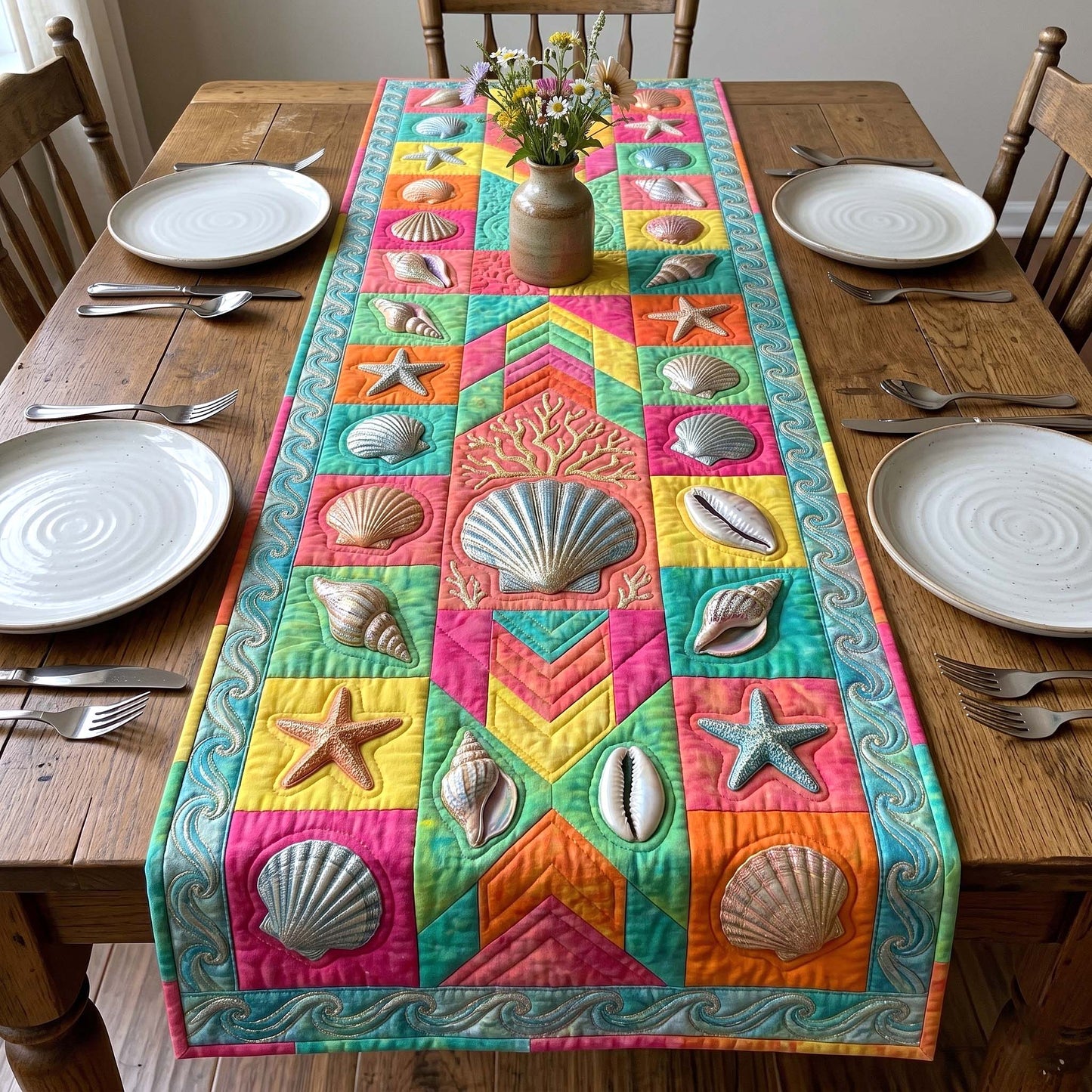 Shoreline Gems Quilted Table Runner GFTOTP18709