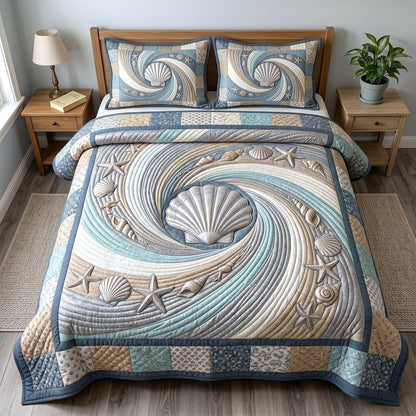 Coastal Whisper 3-Piece Quilted Bedding Set GFTOTP18721