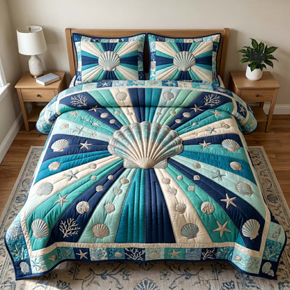 Coastal Whisper 3-Piece Quilted Bedding Set GFTOTP18722