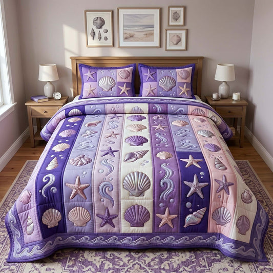 Coastal Whisper 3-Piece Quilted Bedding Set GFTOTP18723