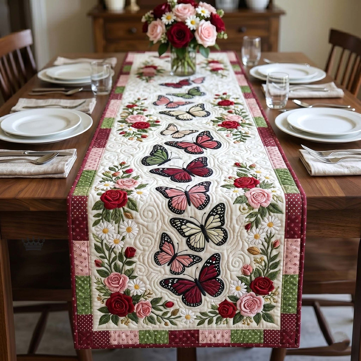 Butterfly Garden Quilted Table Runner GFTOTP18733
