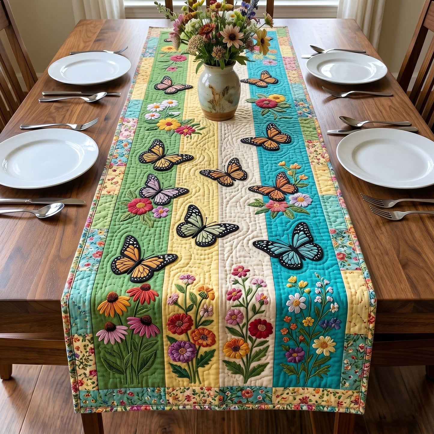 Butterfly Garden Quilted Table Runner GFTOTP18736