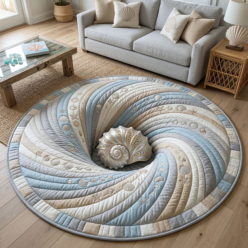 Coastal Whisper Quilted Round Mat GFTOTP18804