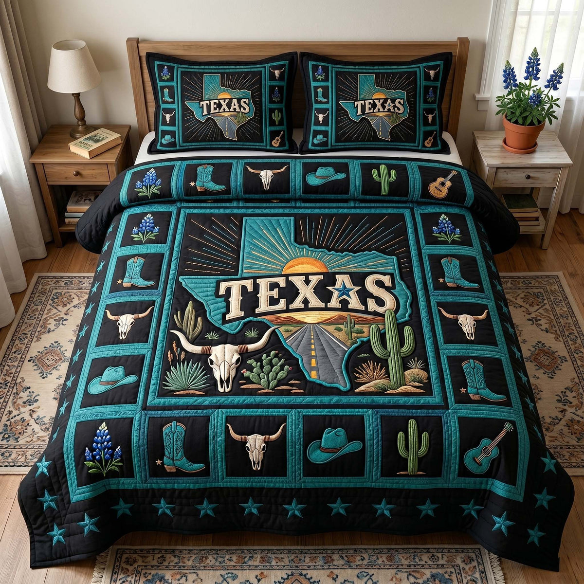 Texas Pride 3-Piece Quilted Bedding Set GFTOTP18838