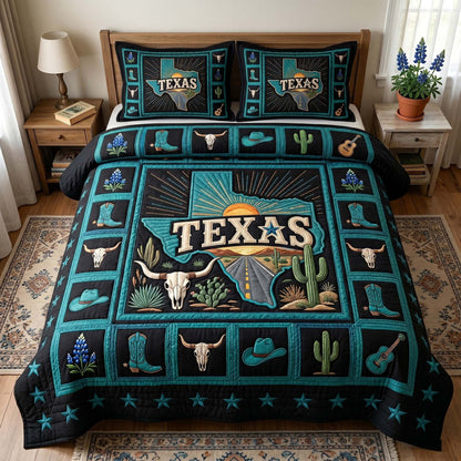 Texas Pride 3-Piece Quilted Bedding Set GFTOTP18838