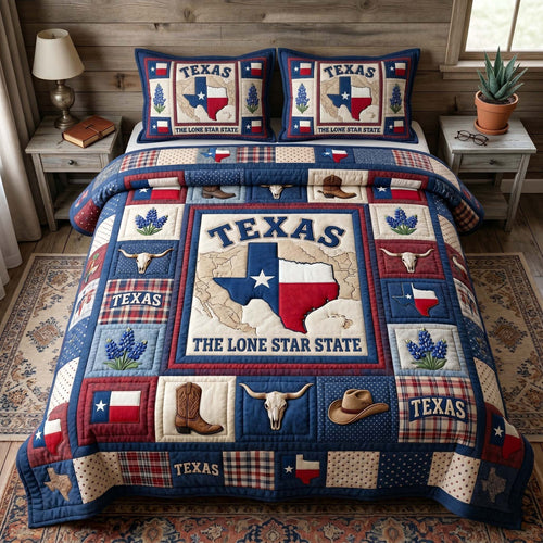 Texas Pride 3-Piece Quilted Bedding Set GFTOTP18839