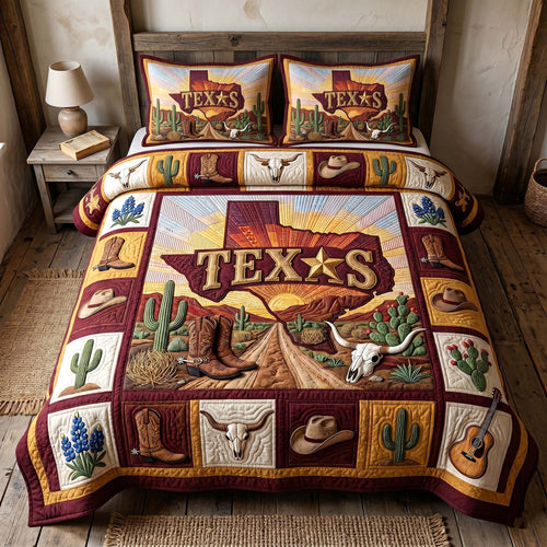 Texas Pride 3-Piece Quilted Bedding Set GFTOTP18840