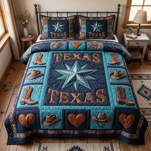 Texas Pride 3-Piece Quilted Bedding Set GFTOTP18841
