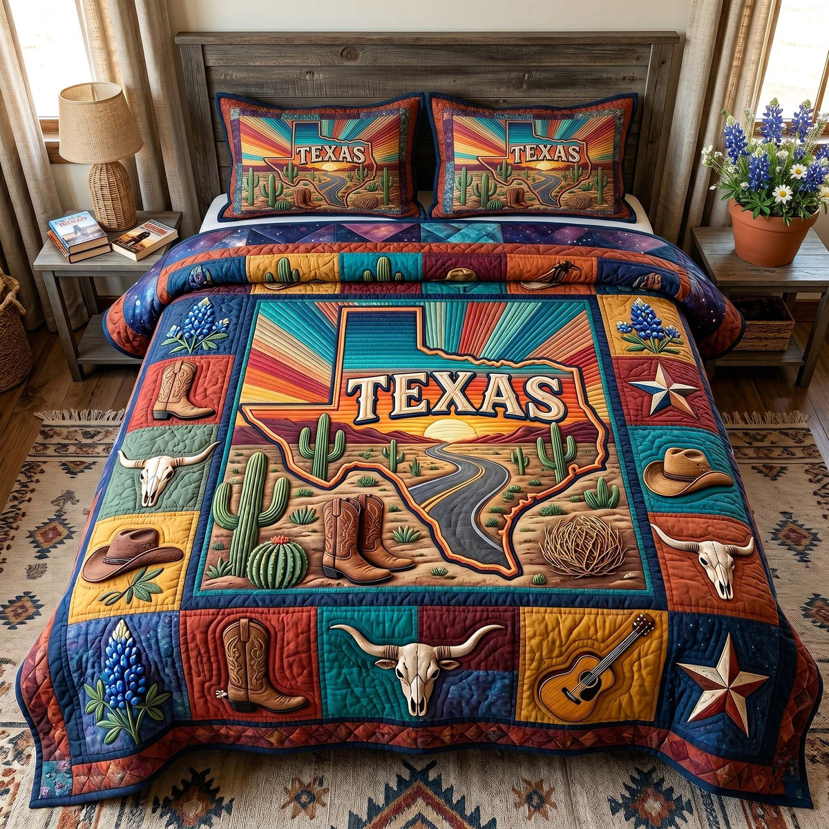 Texas Pride 3-Piece Quilted Bedding Set GFTOTP18842