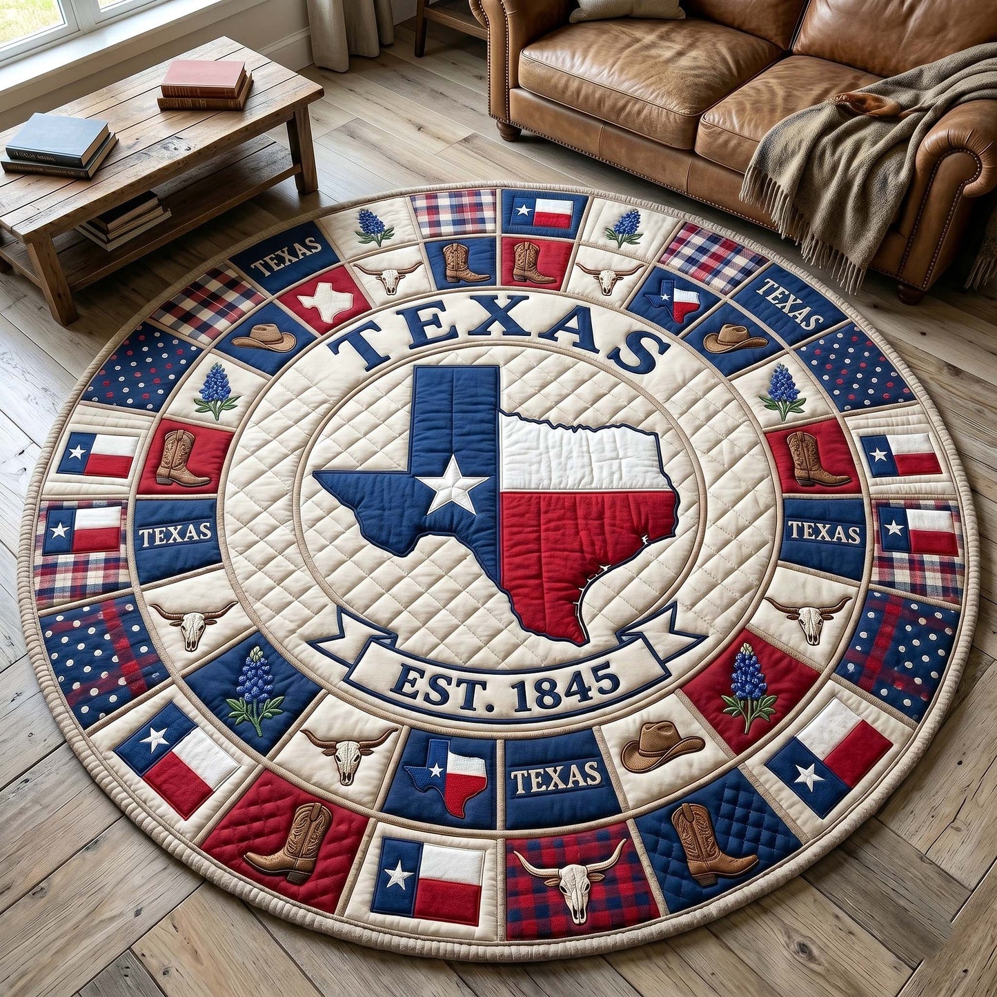 Lone Star Quilted Round Mat GFTOTP18846