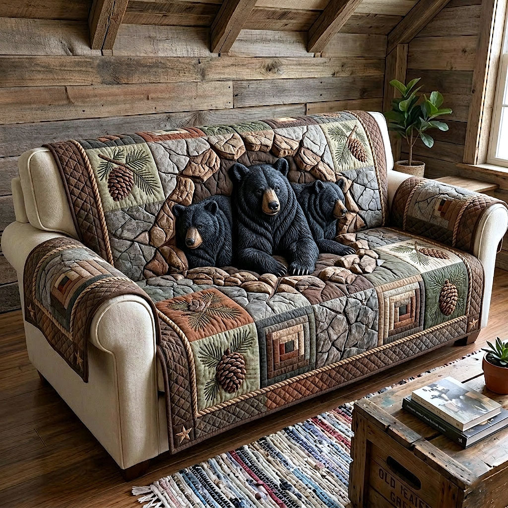 Rustic Guardian Quilted Sofa Cover GFTOTP18923