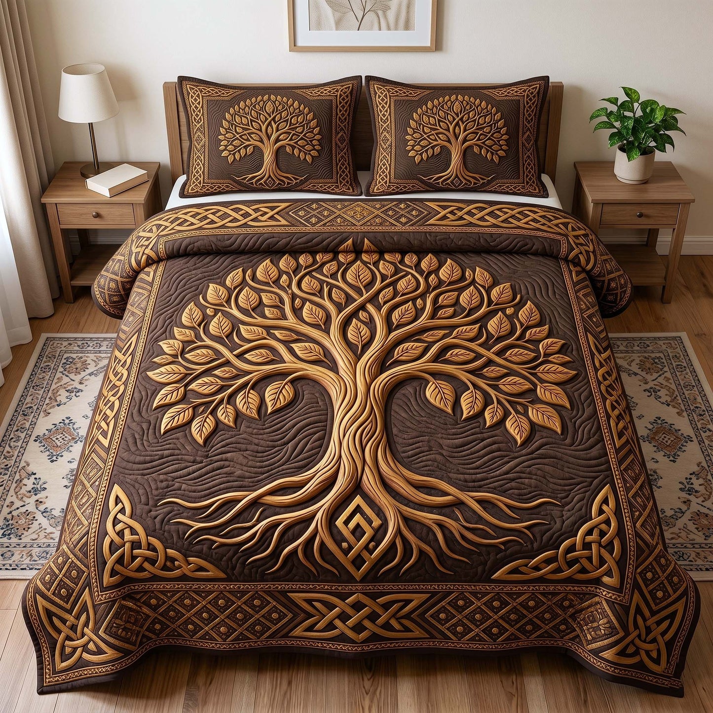 Eternal Roots 3-Piece Quilted Bedding Set GFTOTP18929