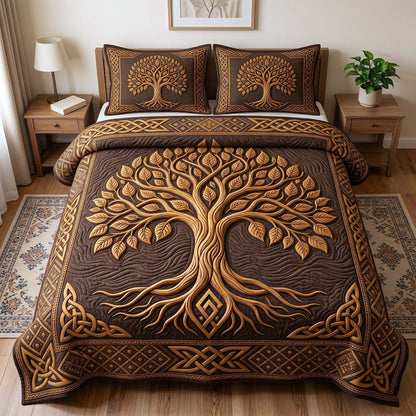 Eternal Roots 3-Piece Quilted Bedding Set GFTOTP18929