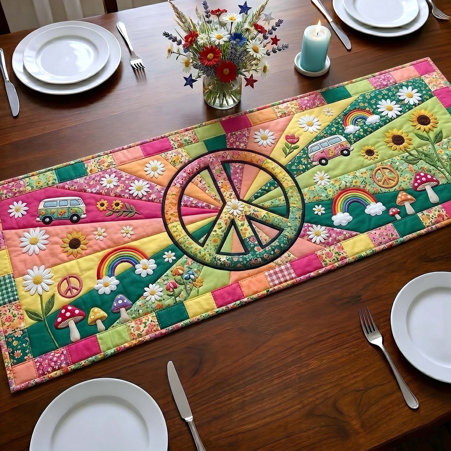 Free Harmony Quilted Table Runner GFTOTP18933