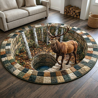 Rustic Wilderness Quilted Round Mat GFTOTP18940