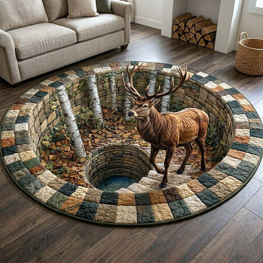 Rustic Wilderness Quilted Round Mat GFTOTP18940