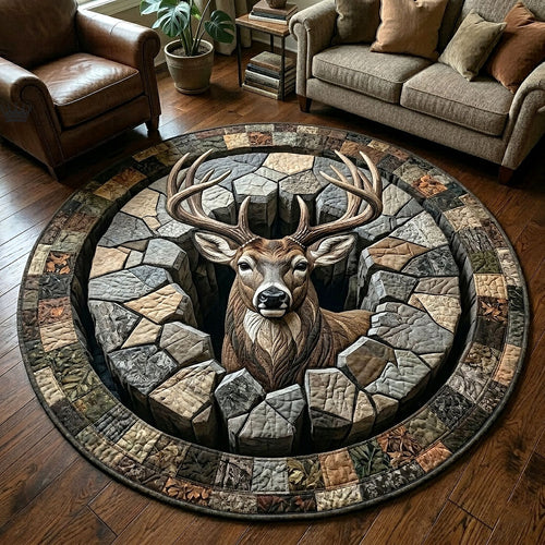 Rustic Wilderness Quilted Round Mat GFTOTP18942