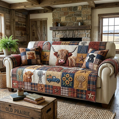 Rustic Highland Quilted Sofa Cover GFTOTP18950