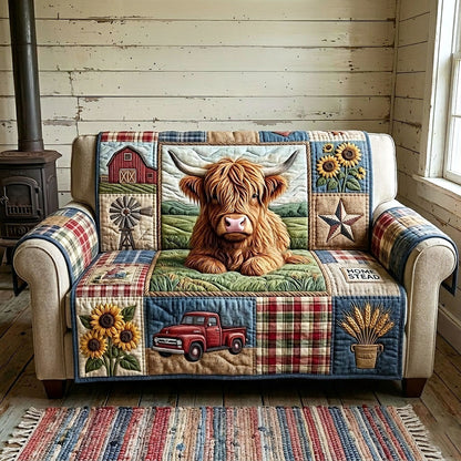 Rustic Highland Quilted Sofa Cover GFTOTP18951