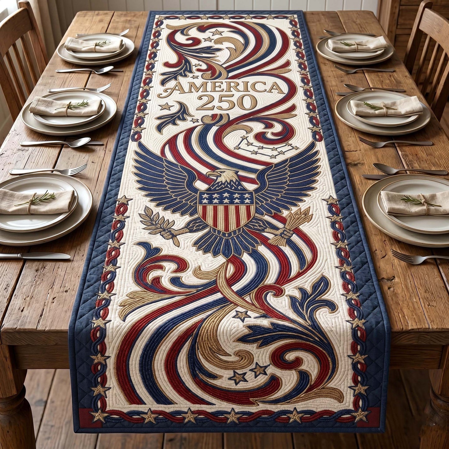 Patriotic Legacy Quilted Table Runner GFTOTP18999