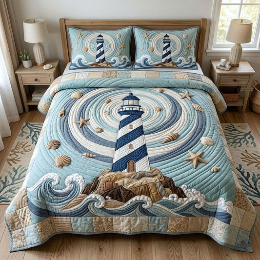 Coastal Glow 3-Piece Quilted Bedding Set GFTOTP19064