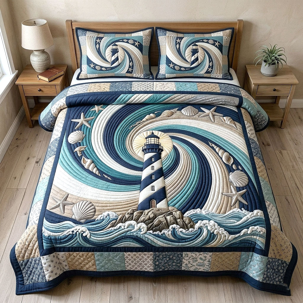 Coastal Glow 3-Piece Quilted Bedding Set GFTOTP19065