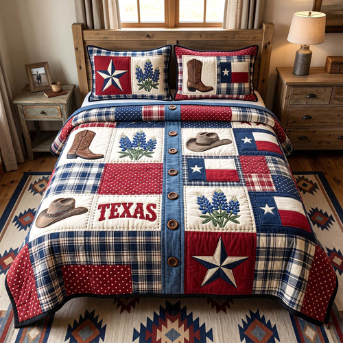 Texas Pride 3-Piece Quilted Bedding Set GFTOTP19069