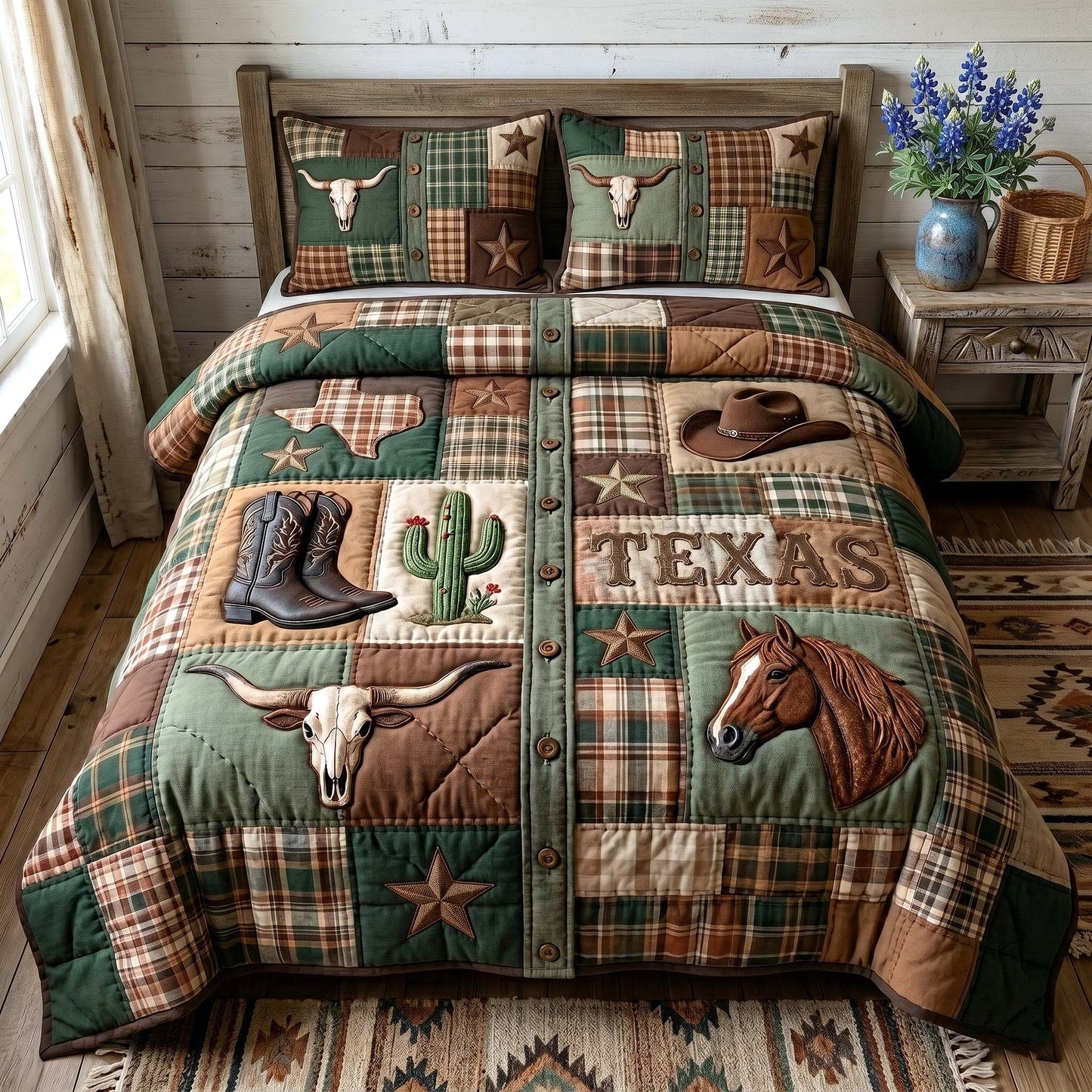 Texas Pride 3-Piece Quilted Bedding Set GFTOTP19073